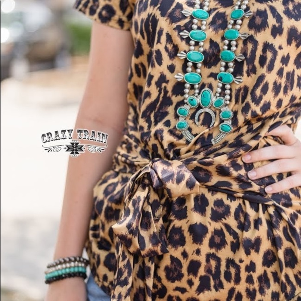 🍩SALE🍩 NEW! Popular Leopard Crazy Train bow top - Picture 3 of 4